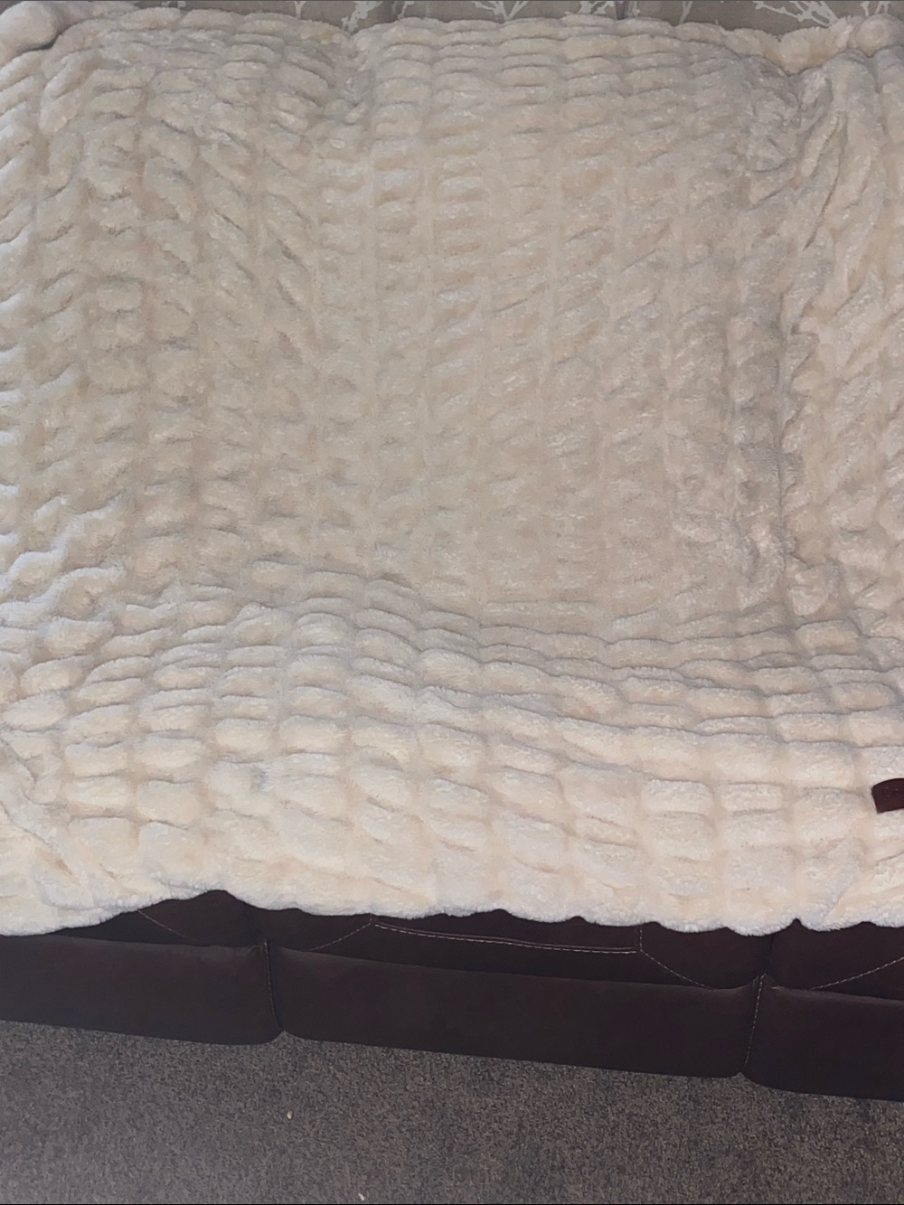 COMFRT THE DREAMER BLANKET 50”x60” SOFT IVORY PLUSH COZY EXCELLENT CLEAN CONDITI